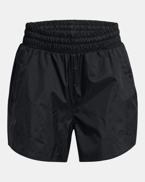 女士UA Vanish 5" Crinkle短褲 in Black image number 4